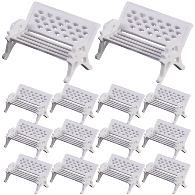 SHISUYAN 15 Pcs Banc Miniature pour Poupée Mini Décor Banc Mini Maison Mobilier pour Enfants