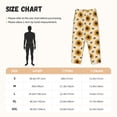 thumbnail image 2 of Cauagu Sunflowers And Bee Pajama Pants for Women Loose Fit Wide Leg Trouser Pants Casual Elastic Waist Drawstring Lounge Pants, 2 of 6