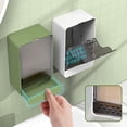 thumbnail image 2 of Jabonera con tapa, soporte de pared para caja de jabón, jabonera sin perforación, bandeja de drenaje extraíble para fregadero, ducha, baño, cocina, 2 uds., 2 of 5