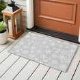 thumbnail image 5 of Winter Snowflake Area&nbsp;Rug 2x3ft Christmas Gray Background Modern Non-Slip&nbsp;Washable Square&nbsp;Rugs Soft Felt Indoor Floor Mat for Bedroom Kitchen Living Room Bathroom, 5 of 9
