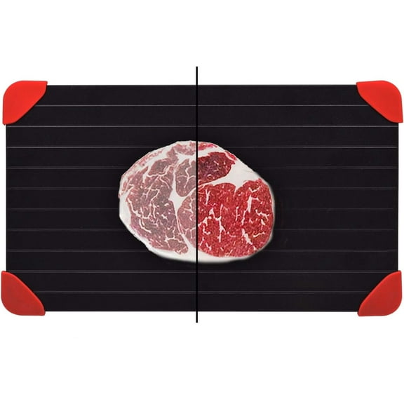 Defrosting Tray for Frozen Meat Rapid and Safer Way of Thawing Food Large Size Defroster Plate Thaw by Natural Heating A Pack with 14×8in