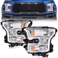 thumbnail image 6 of PIT66 Fit For 2015-2017 Ford F-150 Clear Lens Chrome Housing Headlights Headlamps 1 Pair, 6 of 9