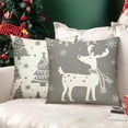 thumbnail image 3 of Sanmadrola Christmas Throw Pillow Covers 18''x18'' Set of 4 Decorative Holiday Pillows Cover Cases Farmhouse Decor for Xmas Decoration Home Couch Sofa, Gray, 3 of 8