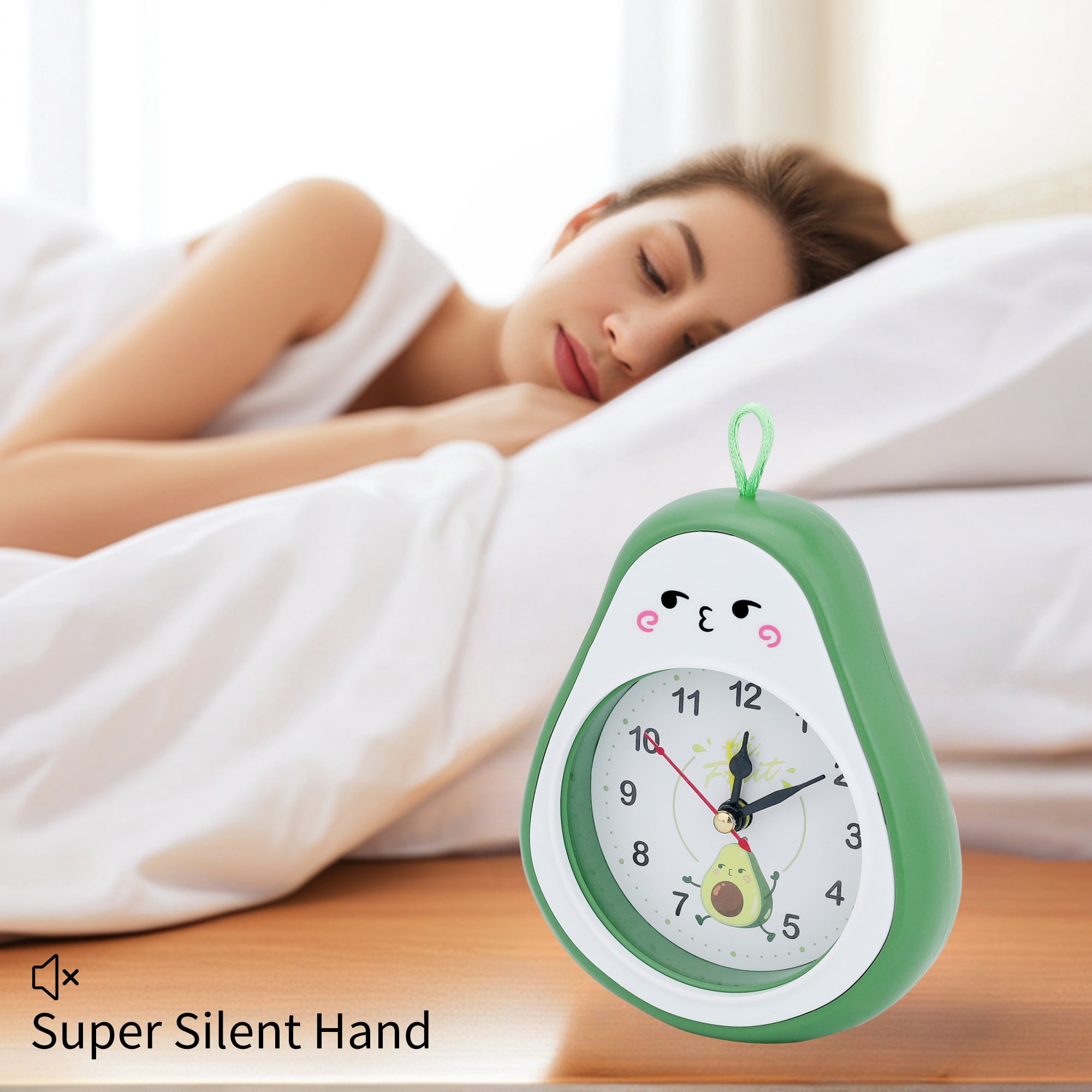 Unique Bargains Colorful Alarm Clock Green 4.5"L x 2.2"W x 5.3"H