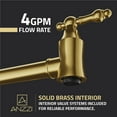thumbnail image 4 of Marca 360-Degree 24" Wall Mounted Pot Filler with Dual Swivel in Brushed Gold, 4 of 7