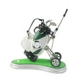 thumbnail image 4 of Luwecf Mini Golf Pen Holder with Cart Golf Desk Toy Storage Golfer Fans Gifts with Mini Clock Desktop Decoration Husband Golf Lovers Green White, 4 of 9