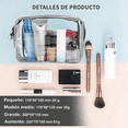 thumbnail image 3 of Neceser Transparente Impermeable Viaje Cosmetiquera PVC Xtellar Negro, 3 of 3