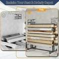 thumbnail image 3 of HOHYN Heavy-Duty Mobile Lumber Rack & Pipe Rack | 8-Bin Storage System with 2,000 LB Load Rating​ | Industrial Rolling Platform Base, Fork Pockets & Locking Casters, 3 of 8
