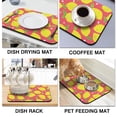 thumbnail image 4 of 2pcs Lemons and Bees Coffee Maker Mat - Bright Summer Design Non-Slip Kitchen Mat, Ultra Absorbent, 4 of 6
