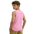 thumbnail image 4 of UACY Boys Tank Tops Casual Sleeveless Crewneck Athletic Workout Tees Basic Solid Undershirts (Pink, 11-12 Years), 4 of 6