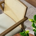 thumbnail image 4 of Modway Thera Vegan Leather and Cane Accent ArmchairsSet of 2 in Weathered Oak Stone, 4 of 10