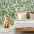 thumbnail image 3 of Tempaper Flamingo Daydream Cactus Rose Tropical Peel and Stick Wallpaper, 20.5" x 16.5', 3 of 7