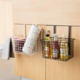 thumbnail image 4 of MasteelfCA Cupboard Door Hanging Storage Rack Multifunction Kitchen Bathroom Free Nail Shelf with Hair Drier Rack (White), 4 of 7