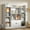 white, variant on DIYART Oak Kids Bookshelf, Kids Bookcase with 11 Cubbies and 2 Cabinets, Freestanding Book Storage Shelves for Bedroom, Playroom, Hallway