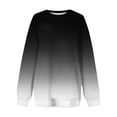 thumbnail image 4 of Pullover Sweaters for Women Workout Fall Loose Crew Neck Long Sleeve Batwing Cold Shoulder Graphic Leisure Cotton Sweatshirts(Black,XL), 4 of 5