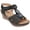 Black, variant on Good Choice Womens Beck Floral Open Toe Wedge Sandals