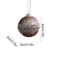 thumbnail image 3 of ToyKingdee Christmas Ball - Ivory Velvet Ornaments- Christmas Tree Decoration Christmas Ball Ornament Suitable for Xmas Ornament, Parties, 3 of 6