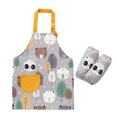 thumbnail image 1 of Ages 6-9 Drawing Cooking Apron Adjustable Lace-up Kids Kitchen apron with front Pocket, Baking Drawing washable Foldable, 1 of 5