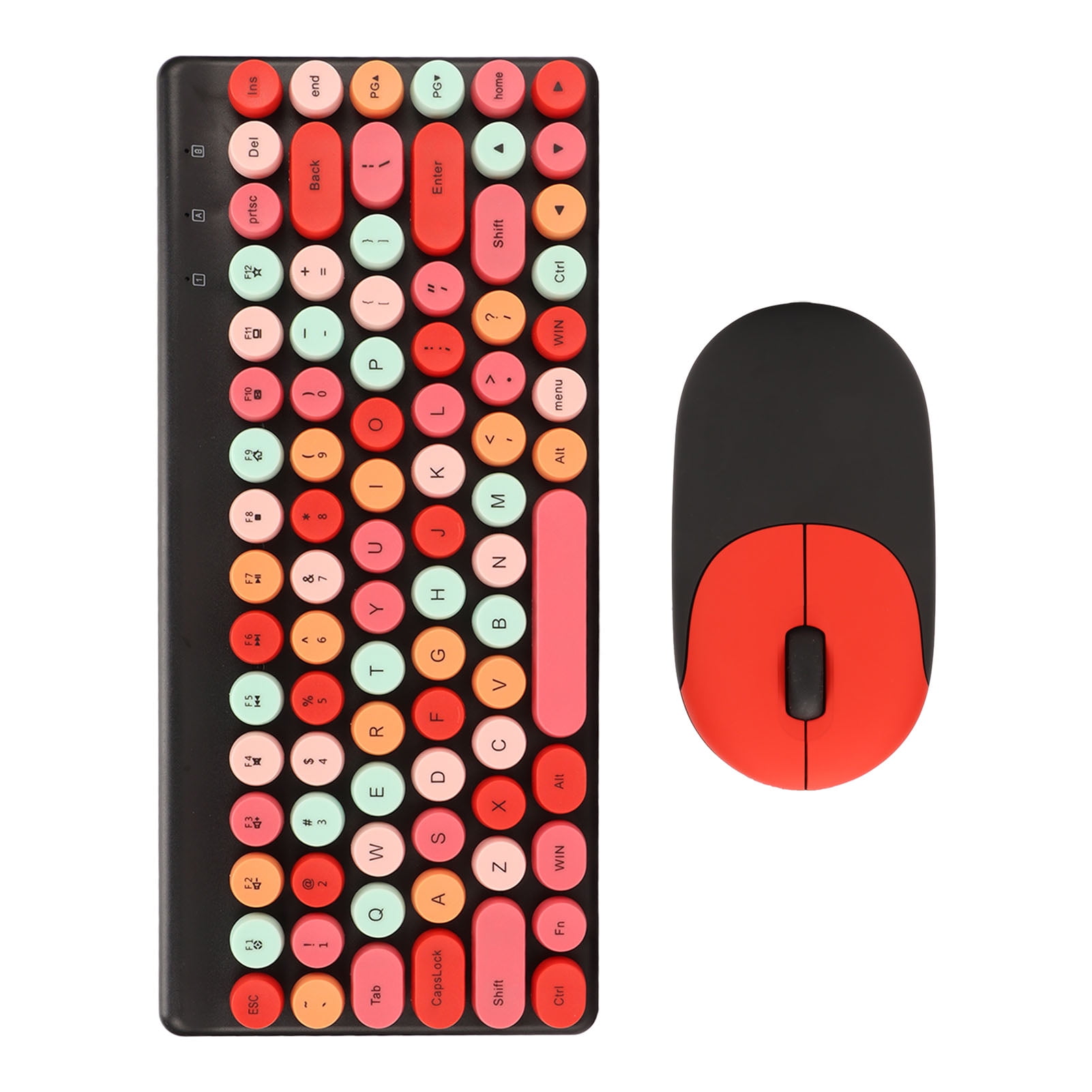 Wireless Keyboard And Mouse Combo, 2.4G 86 Keys Typewriter Keyboard