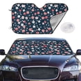 thumbnail image 2 of Uemuo Cherry Blossoms Pattern Accordion Car Windshield Sun Shade, Foldable Reflective Sun Visor for Car, Reflector Windshield Sunshade-Medium, 2 of 7