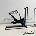 thumbnail image 2 of Shinelab Man Soccer Metal Bookends Custom Football Player Name Bookend Gift, Sport Desk Bookshelf Decor 6962, 2 of 3