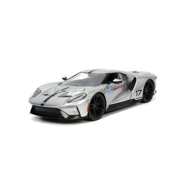 2017 Ford GT #17, Silver - Jada Toys 33857 - 1/24 scale Diecast Model Toy Car