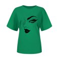 thumbnail image 2 of Otvok Womens Fashion Round Neck Face Personalized Printed Short Sleeve T-Shirt, 2 of 6