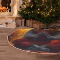 thumbnail image 6 of KLL Sunset Flower Meditating Raccoon Christmas Tree Skirt 36" ,Party Decorations Farmhouse for Christmas Decorations Holiday Party, 6 of 6
