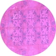 thumbnail image 1 of Ahgly Company Indoor Round Oriental Purple Traditional Area Rugs, 8' Round, 1 of 4