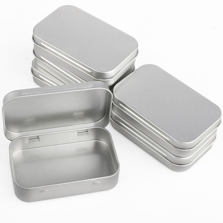 Metal Hinge Tin Container Mini Portable Small Storage Container