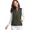 Army green, variant on Women's Vests - Padded Puffer Lightweight Sleevesless Vest for Women, Stand Collar Quilted Gilet with Zip Pockets