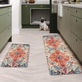 thumbnail image 2 of Kitchen Mats for Floor Set of 2 Pieces Bohemian Floral Medallion Country Vintage Kitchen Rugs and Mats Non Skid Washable Kitchen Floor Mat(17" Wx30 L+17" Wx 47" L), 2 of 6