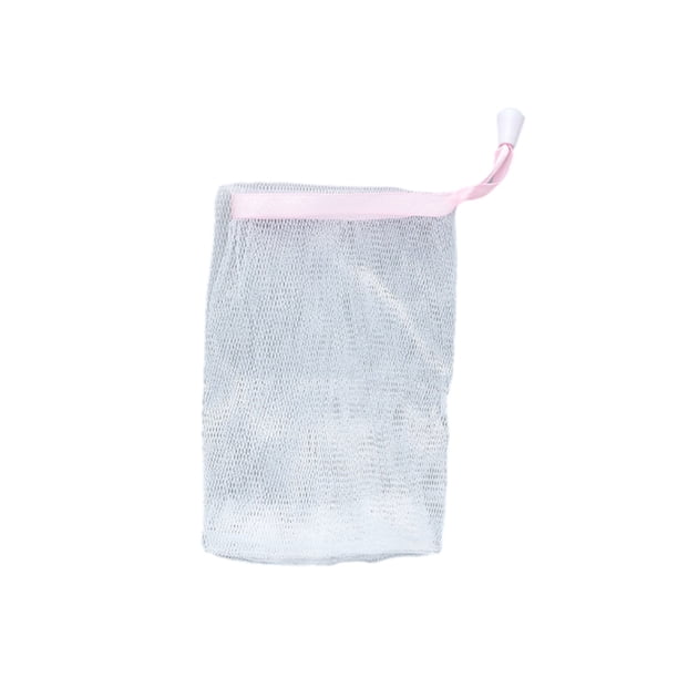 Toystoory Bolsas de jabón Limpiador facial Cuerpo Burbuja Red Hecho a mano Espuma Cordón Delicado Suministros de baño para el hogar Juegos de accesorios de baño Rosa