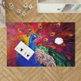 thumbnail image 2 of Gift For The Home Rug, Accent Rug, Multicolored Peacock Rug, Peacock Rugs, Area Rugs, Gift For Her Rugs, Animal Rugs, Outdoor Rugs, 2.6'x9.2' - 80x280 cm, 2 of 8