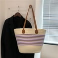 thumbnail image 6 of Kukuzhu Straw Beach Bag, Summer Woven Tote Bag Shoulder Handbag Straw Purses and Handbags for Women Vacation, 6 of 7