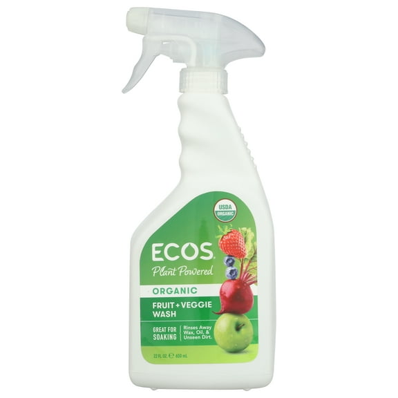 Pack of 6, Ecos Fruit   Veggie Wash, 22 oz