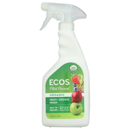 Pack of 6, Ecos Fruit + Veggie Wash, 22 oz