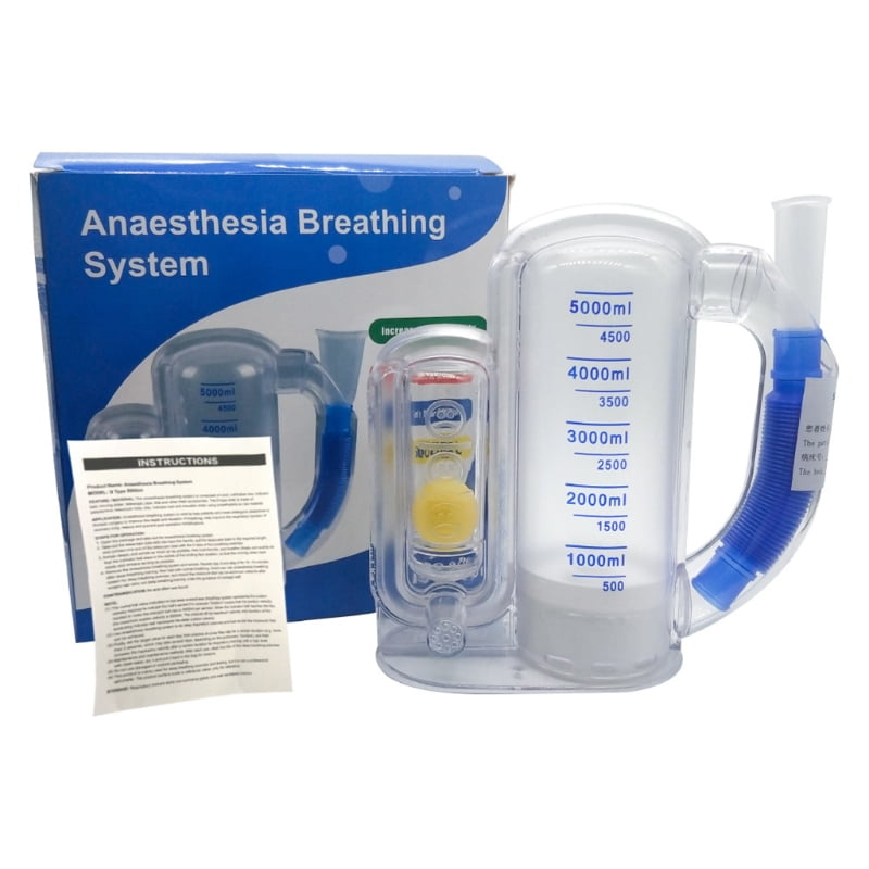 BESTYO 3000/5000 Volumetric Breathing Exerciser Lung Function Improvement Tool Respiratory