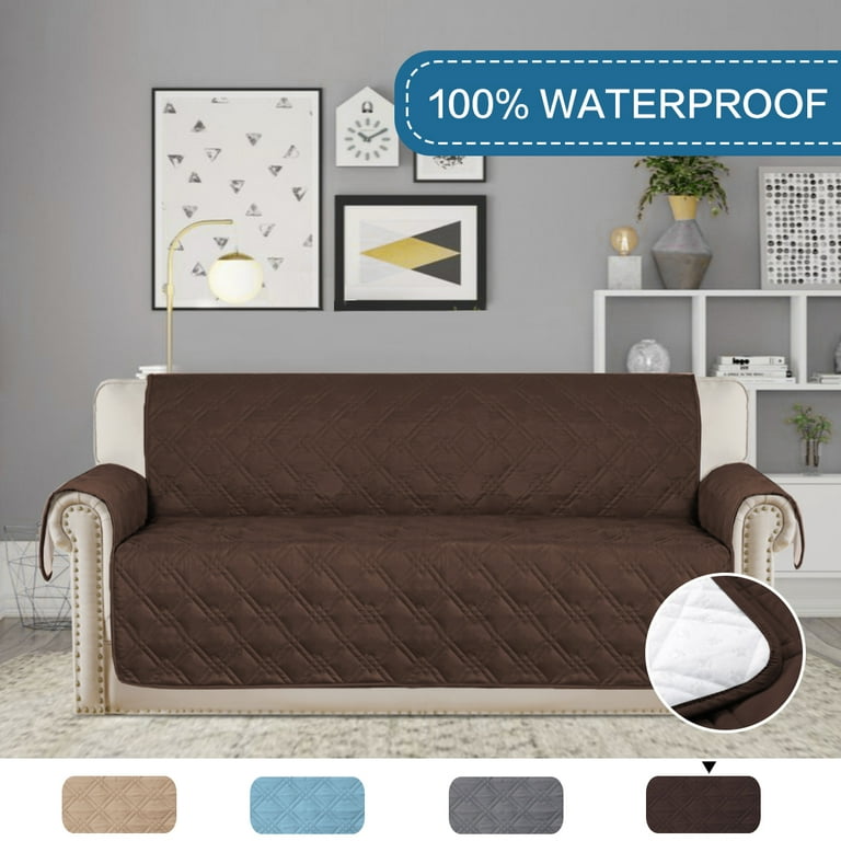 1-Piece 100% Waterproof Reversible Quilted Sofa Pet