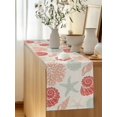 thumbnail image 5 of Summer Marine Life Table Runner, Graffiti Red Corals Shell Conch Sea Starfish Linen Cotton Linen Kitchen Table Decoration Washable Dining Tabletop Runners for Home Party Decor 13x72 Inches, 5 of 9