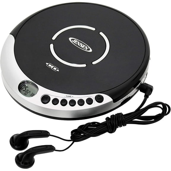 Jensen Portable CD Player with B Boost, Silver, JENCD60R
