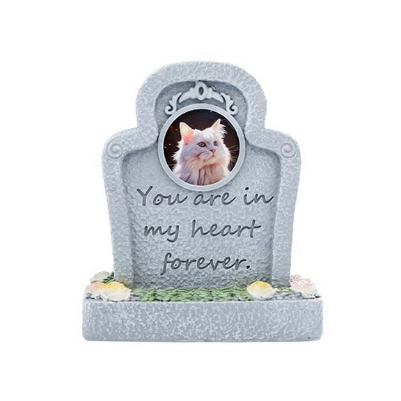 COOLHOOD Engraved Pet Memorial Tombstones for Garden Resin Grave Marker for Passed Animals Cats Dog Loss Gravestones for Remembrances