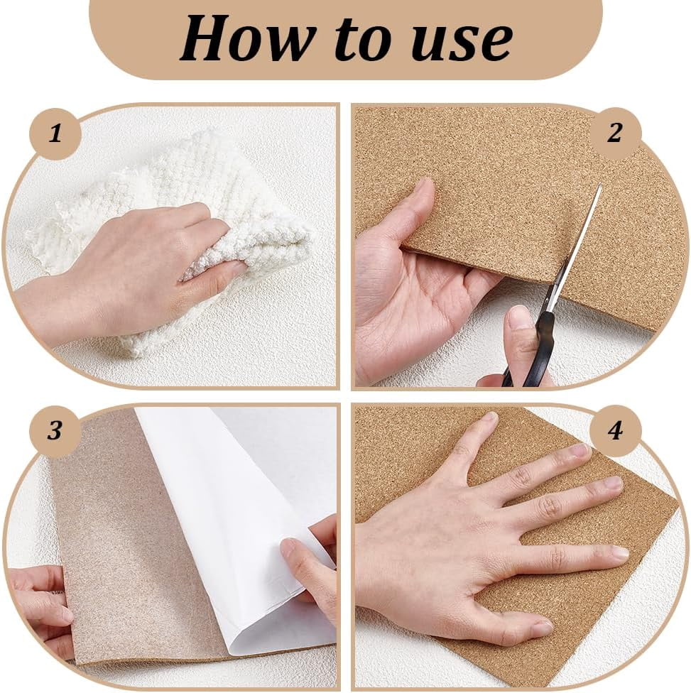 94x11.8 inch Cork Board Roll 1/8 inch Thick Self Adhesive Corkboards Cork Tiles Pin Board Bulletin Board Wall Bulletin Boards for Wall for Home Office School Display Boards Decor