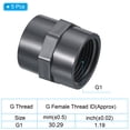 thumbnail image 3 of Uxcell G1 Female Thread Pipe Fitting UPVC 1" Socket Straight Tube Hose Connector Adapter 5 Pack, 3 of 5