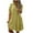 Yellow, variant on ShomPort Cotton Linen Casual Dress for Women Summer Loose Lapel Button Up Short Sleeve Midi Dresses