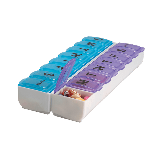 Ezy Dose 2-Week Duets Pill Planner, plastic