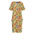 thumbnail image 3 of ¡Tres chicos felices! Vestido holgado con bolsillos. Falda de verano para mujer 2025., 3 of 6