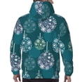 thumbnail image 7 of Picia whiter Snowflake balloons Pattern Casual Men's Hoodie - Lightweight Hooded Sweatshirt with Kangaroo Pocket, Comfortable Pullover for Everyday, Travel-Large, 7 of 7