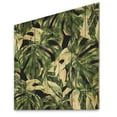 thumbnail image 2 of Designart 'Natural Green Leaves Exotic On Dark II' Tropical Print on Natural Pine Wood, 2 of 5