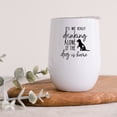 thumbnail image 3 of Koyal Wholesale Funny It's Not Really Drinking Alone If The Dog Is Home Wine Tumbler with Lid Stainless Steel Insulated, 3 of 5